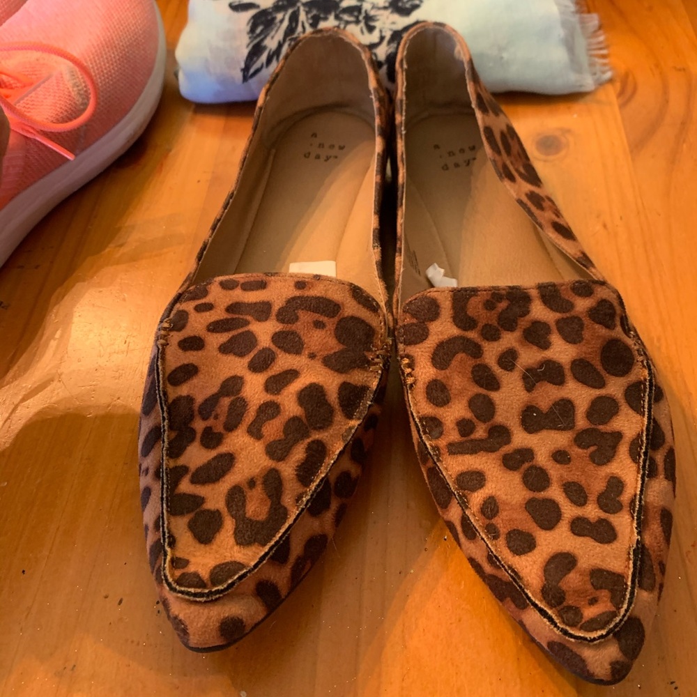 A New Day Cheetah Print Slip Ons